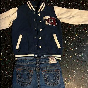True Religion Varsity Jacket with matching pants